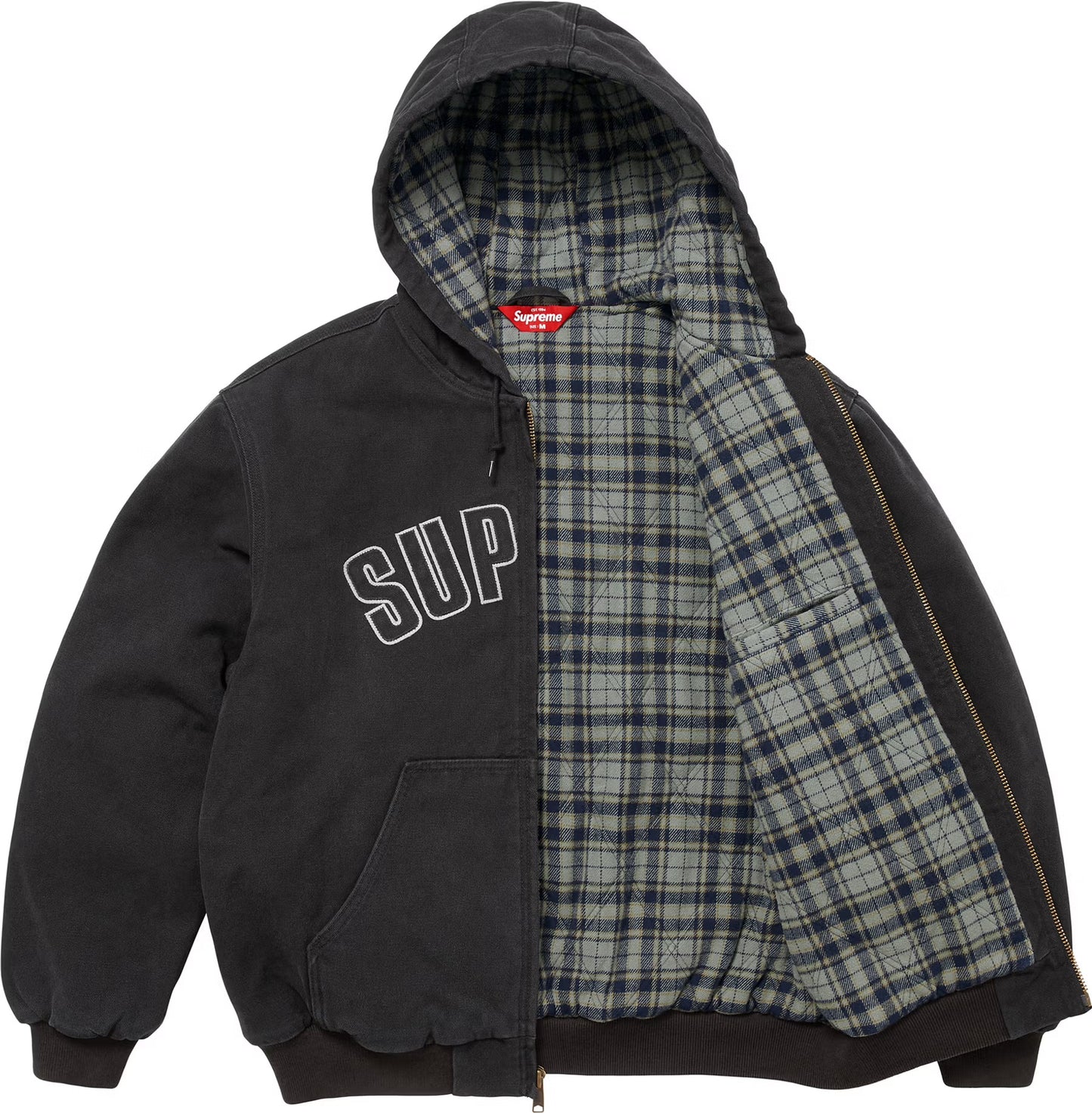 Plaid-Lined Work Jacket