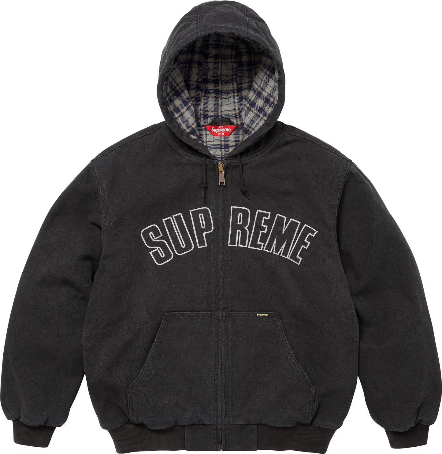Plaid-Lined Work Jacket